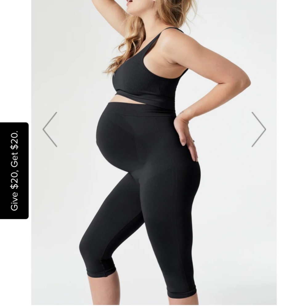 MATERNITY BELLY SUPPORT CROP LEGGINGS